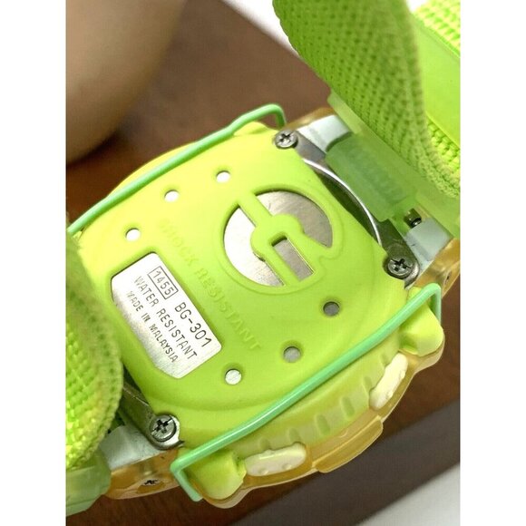 Casio Women's Watch Baby-G BG-301 Quartz Digital Yellow Green Vintage 1455 39mm - Picture 6 of 14